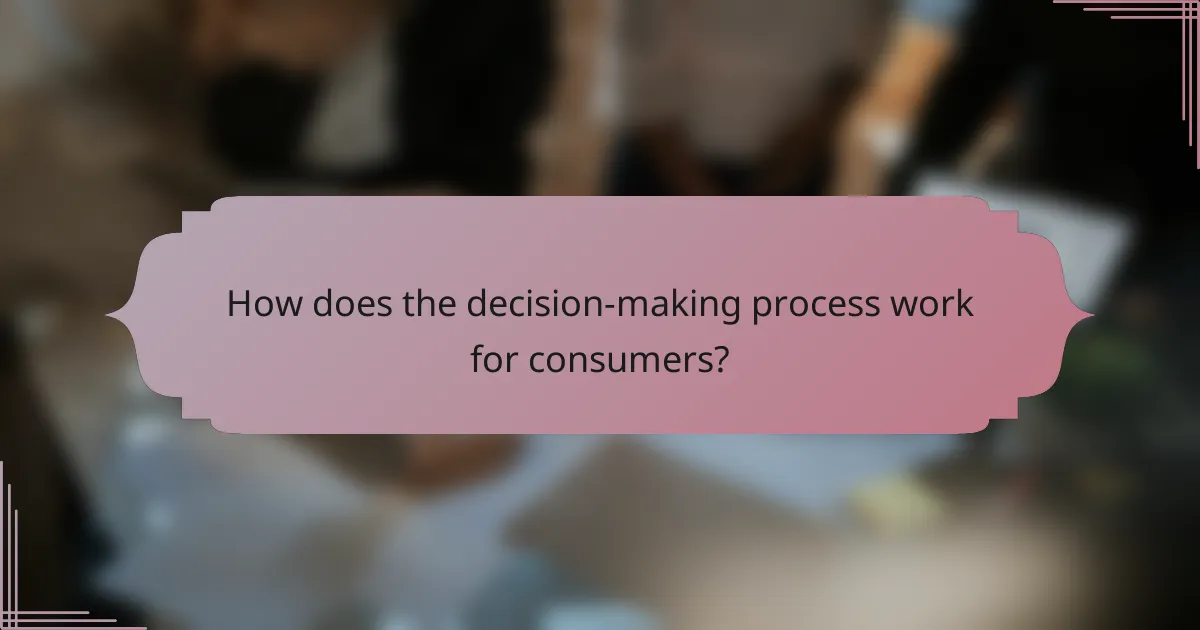 How does the decision-making process work for consumers?